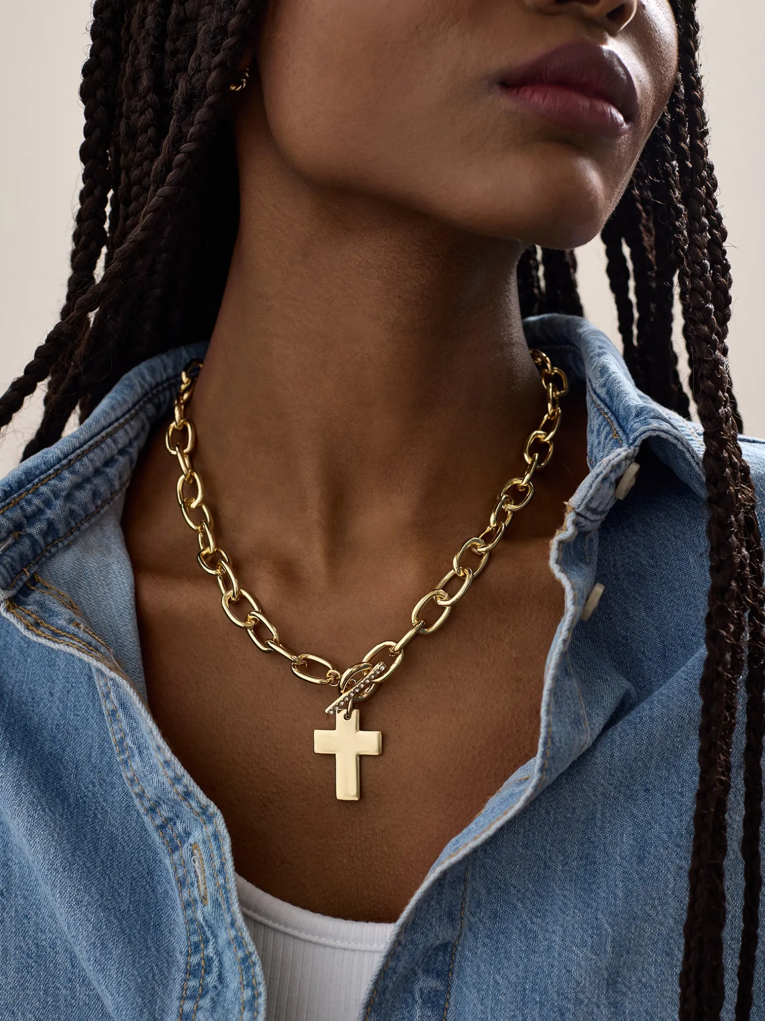 Priscilla Statement Cross Necklace - Classic Cross