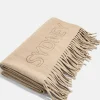 Pure Merino Wool Custom Blanket - Tan Sand/Chocolate Brown