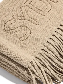 Pure Merino Wool Custom Blanket - Tan Sand/Chocolate Brown