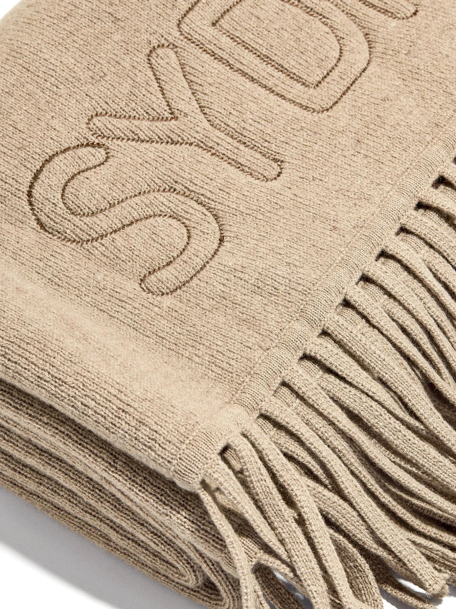 Pure Merino Wool Custom Blanket - Tan Sand/Chocolate Brown