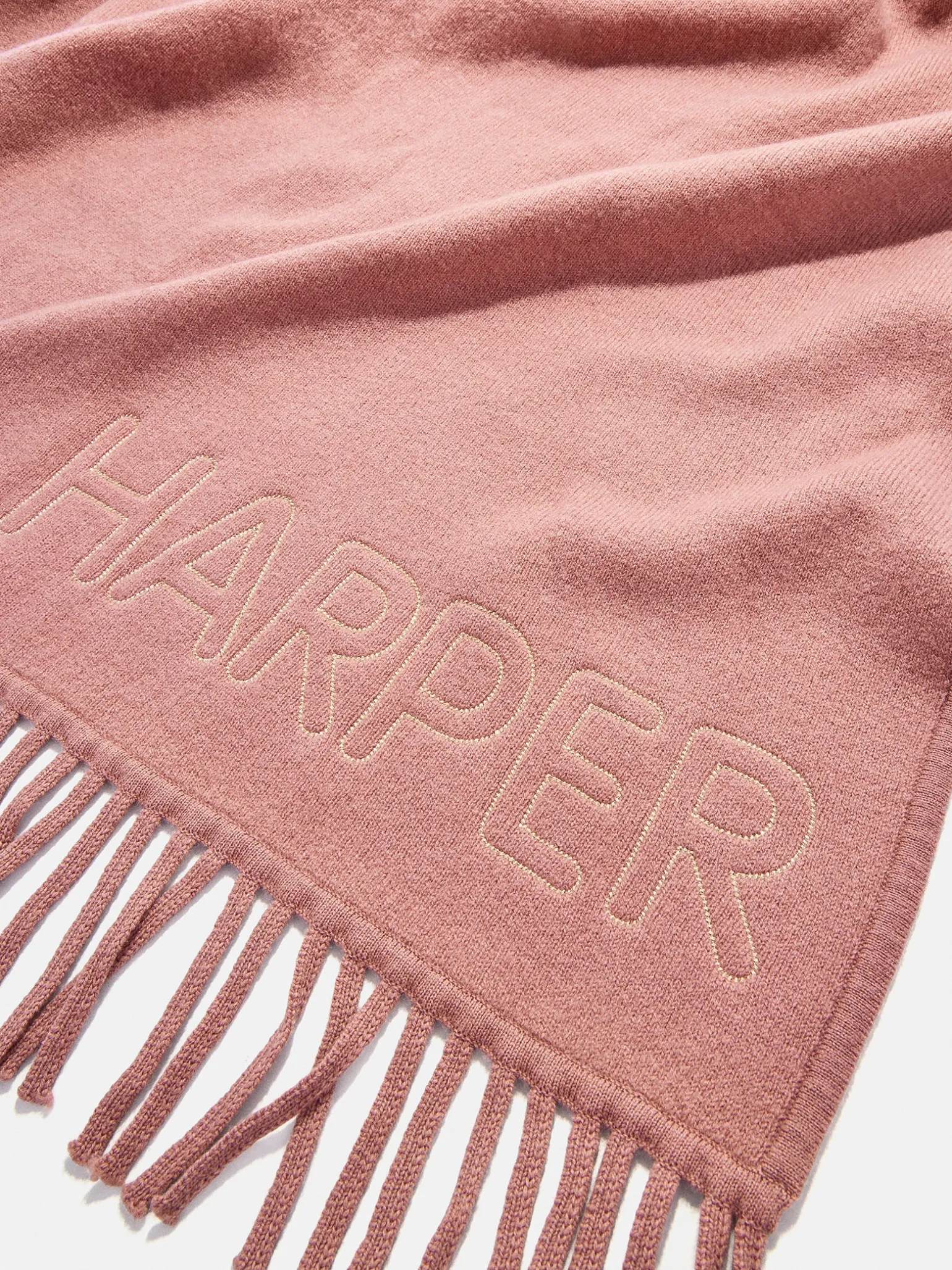Pure Merino Wool Custom Blanket - Dusty Rose/Cream
