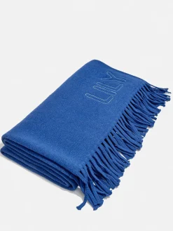 Pure Merino Wool Custom Blanket - Royal Blue/Sky Blue