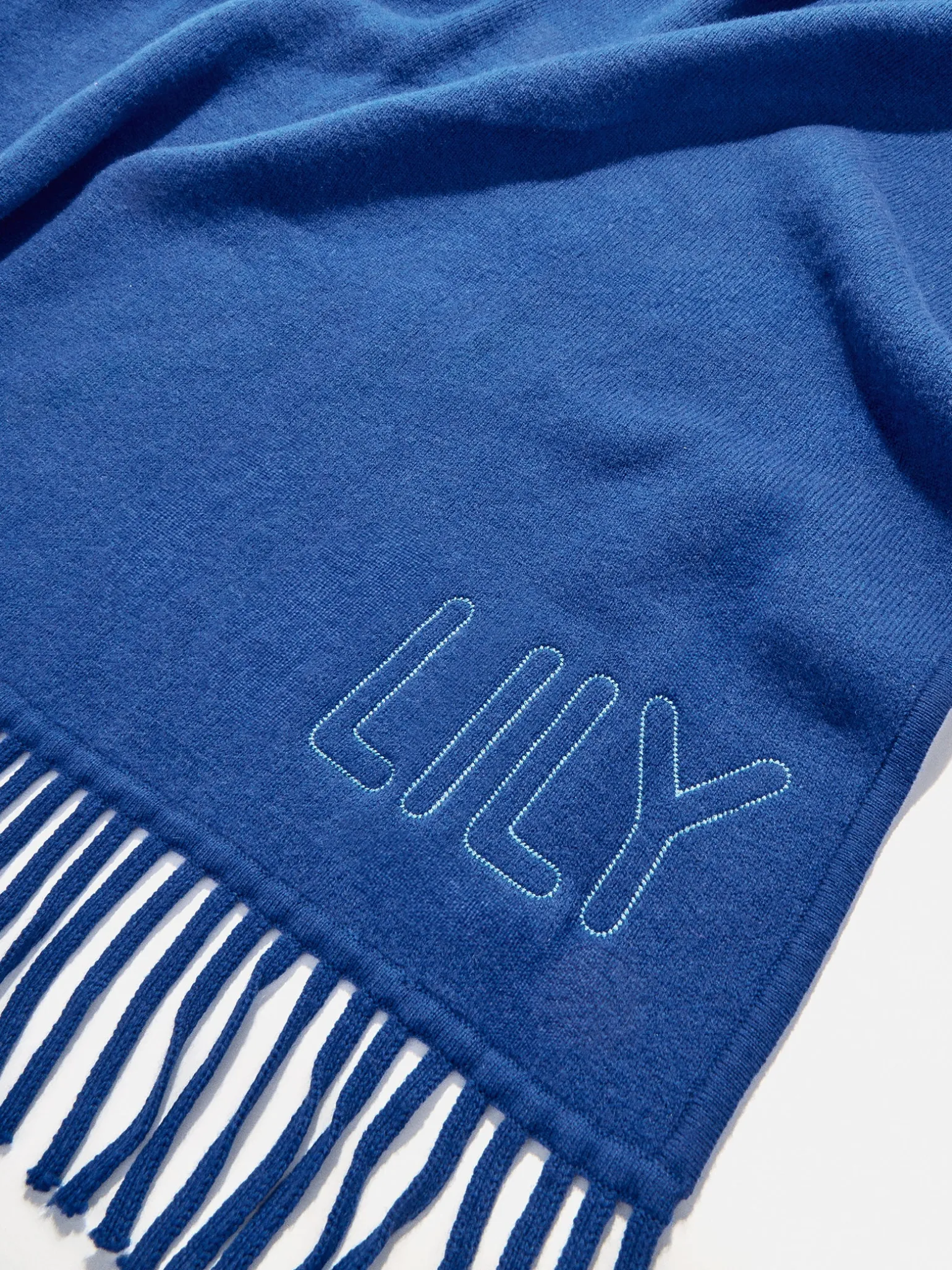 Pure Merino Wool Custom Blanket - Royal Blue/Sky Blue