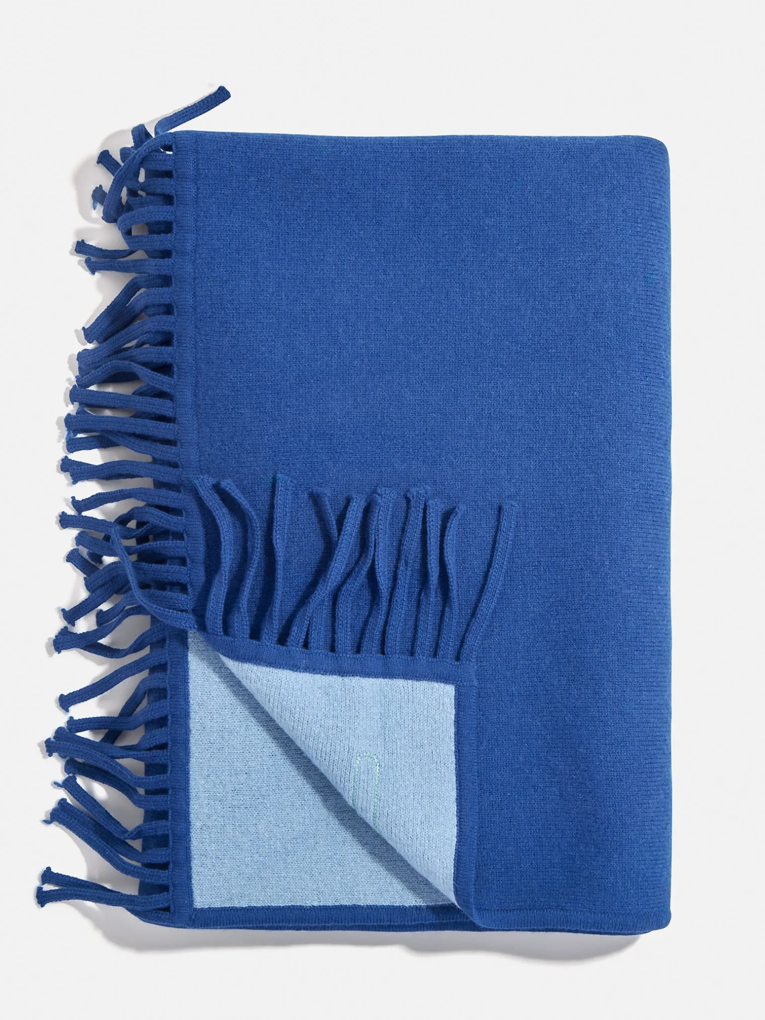 Pure Merino Wool Custom Blanket - Royal Blue/Sky Blue