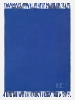 Pure Merino Wool Custom Blanket - Royal Blue/Sky Blue
