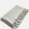 Pure Merino Wool Custom Blanket - Cloud Gray/Dark Gray