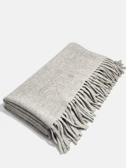 Pure Merino Wool Custom Blanket - Cloud Gray/Dark Gray