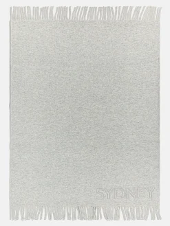 Pure Merino Wool Custom Blanket - Cloud Gray/Dark Gray