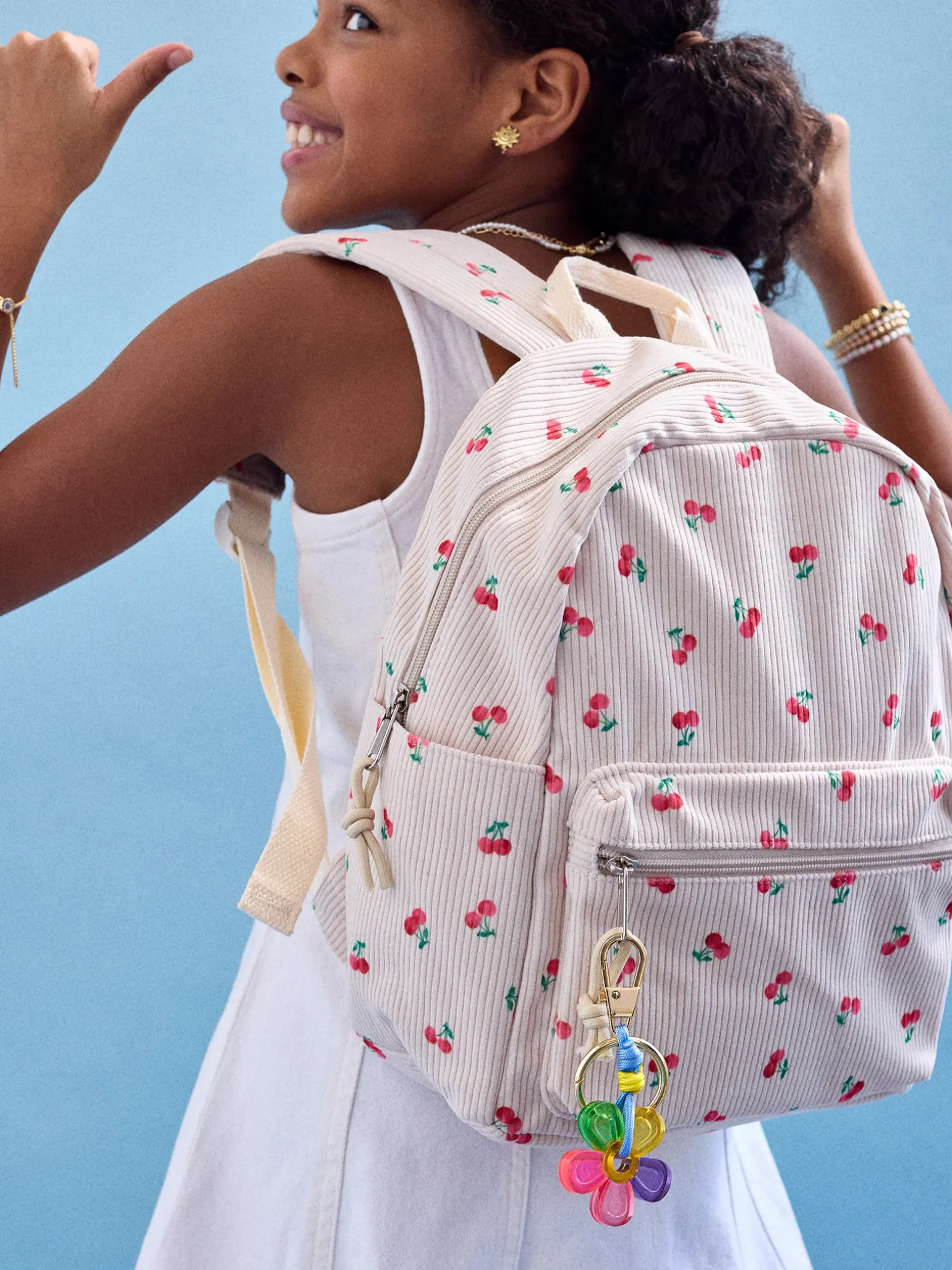 Rainbow Bloom Kids' Bag Charm - Flower