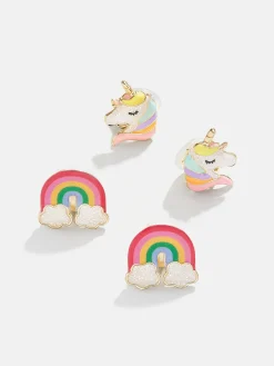 Rainbows and Unicorns Kids' Earring Set - Rainbows and Unicorns Earring Set