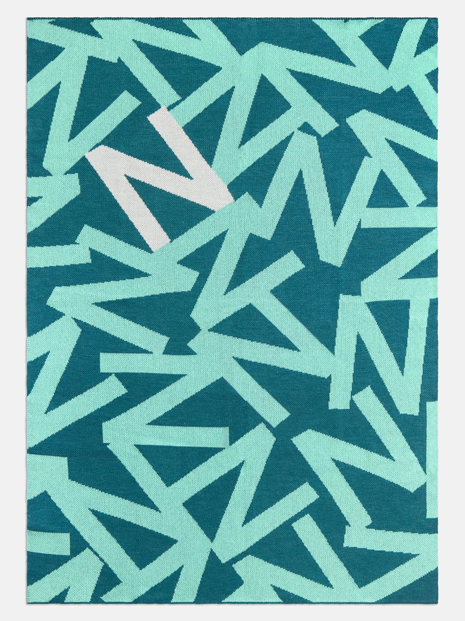 Ramble On Custom Blanket - Teal/Bright Teal