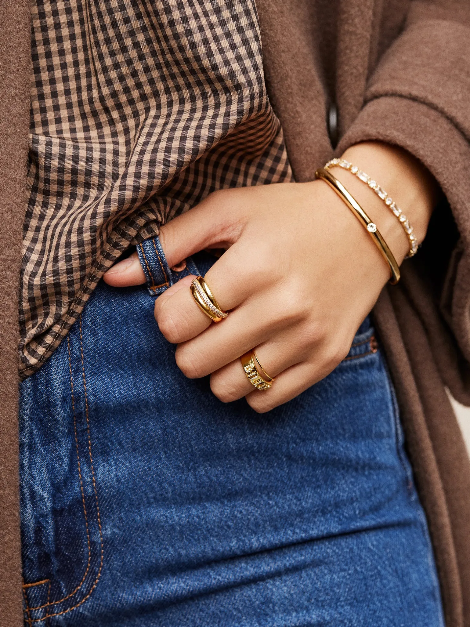 Ramona 18K Gold Vermeil Ring - Gold/Pavé