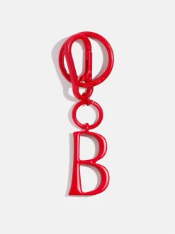 Red Initial Enamel Bag Charm - B