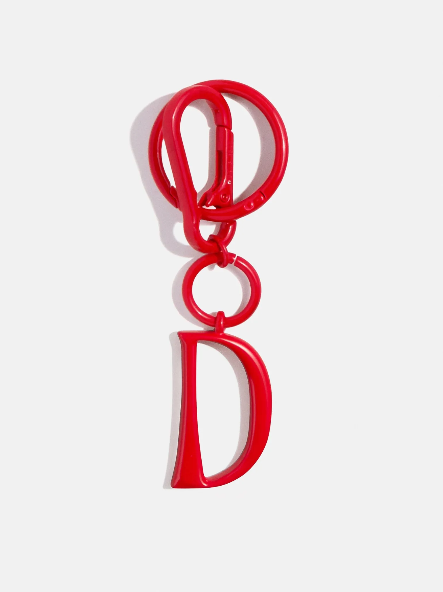 Red Initial Enamel Bag Charm - D