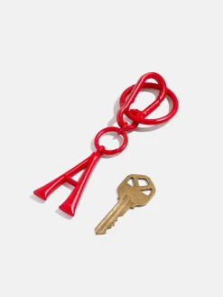 Red Initial Enamel Bag Charm - D