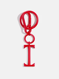 Red Initial Enamel Bag Charm - I