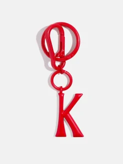 Red Initial Enamel Bag Charm - K