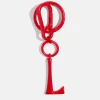 Red Initial Enamel Bag Charm - L