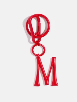 Red Initial Enamel Bag Charm - M