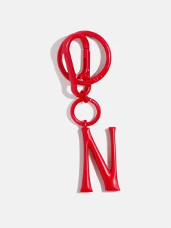 Red Initial Enamel Bag Charm - N