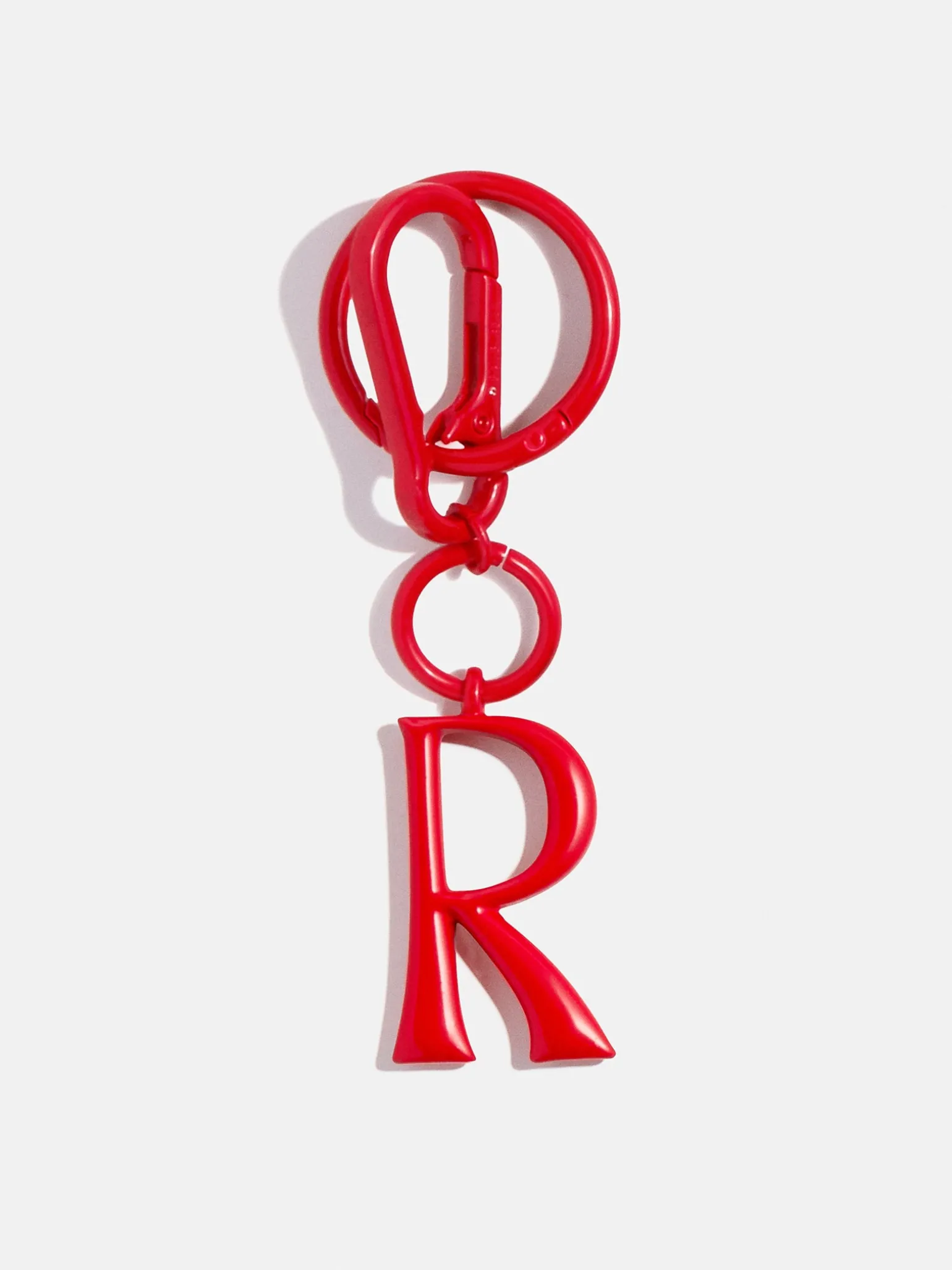 Red Initial Enamel Bag Charm - R