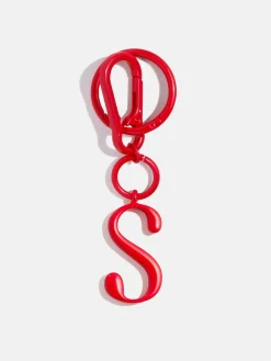 Red Initial Enamel Bag Charm - S
