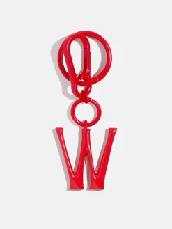 Red Initial Enamel Bag Charm - W