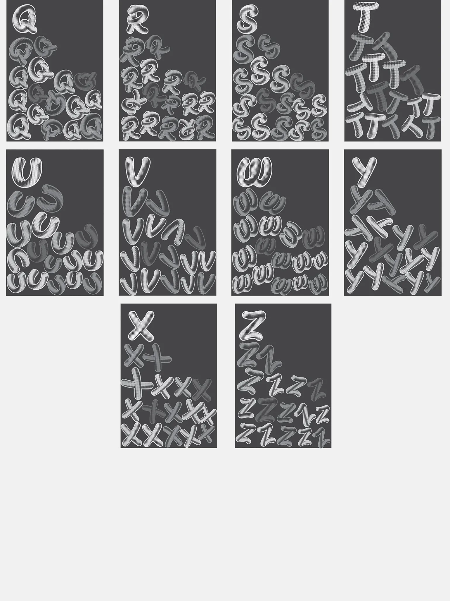 Retro Bubble Custom Initial Blanket - Beige/Multi