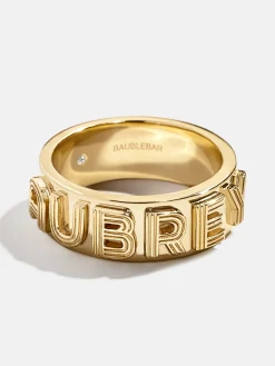 Retro 18K Gold Vermeil Custom Ring - 18K Gold Vermeil