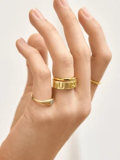 Retro 18K Gold Vermeil Custom Ring - 18K Gold Vermeil