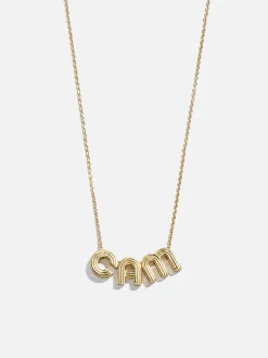 Retro Letter Custom Necklace - Retro Bubble Letter