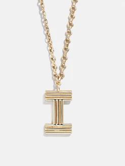 Retro Letter Initial Necklace - Gold