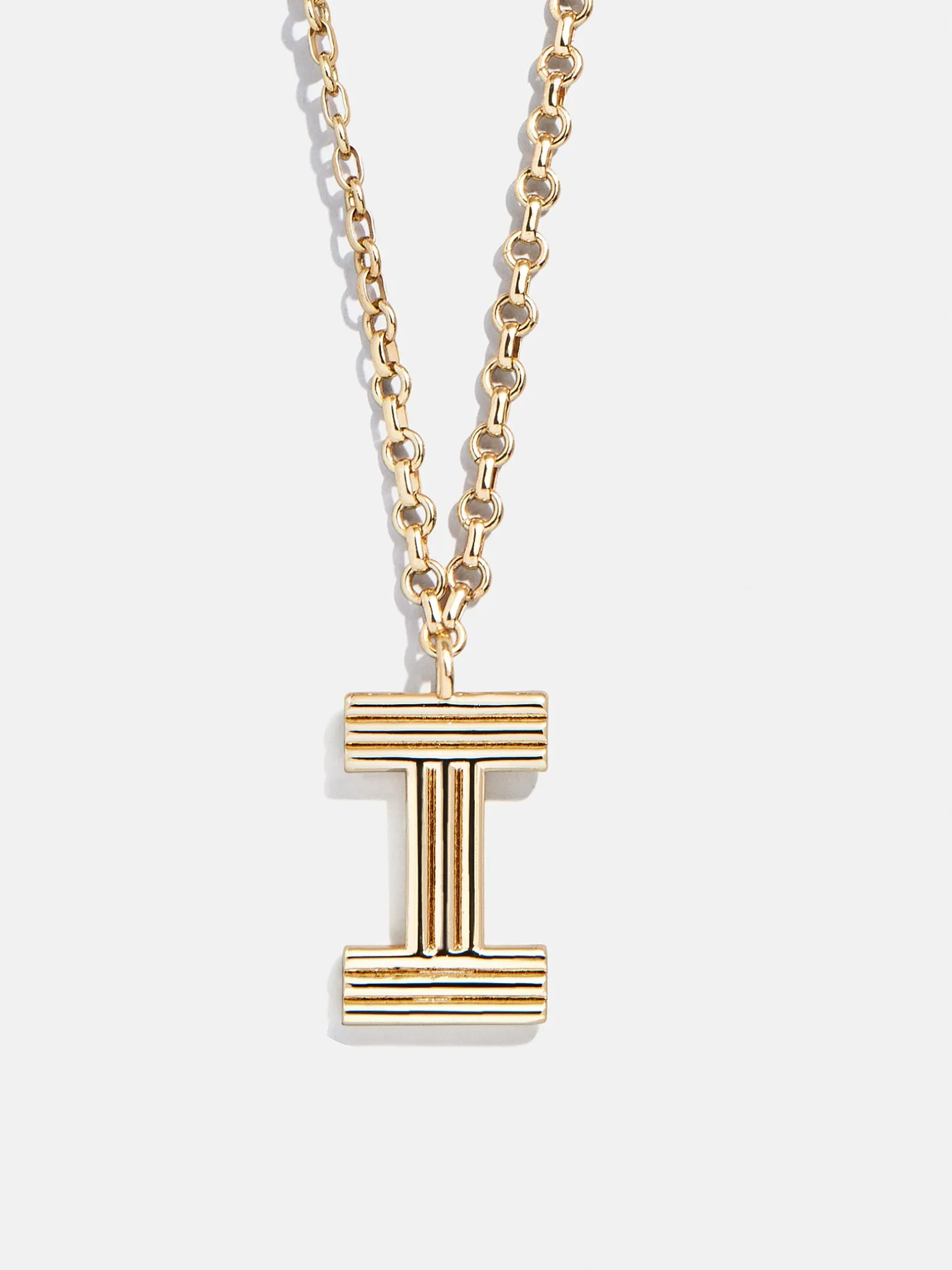 Retro Letter Initial Necklace - Gold