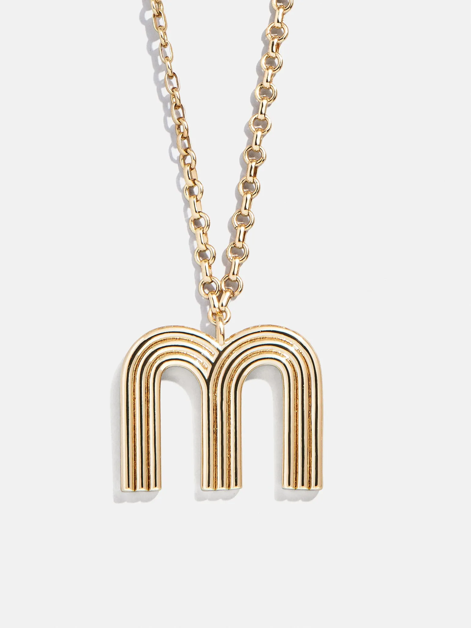 Retro Letter Initial Necklace - Gold