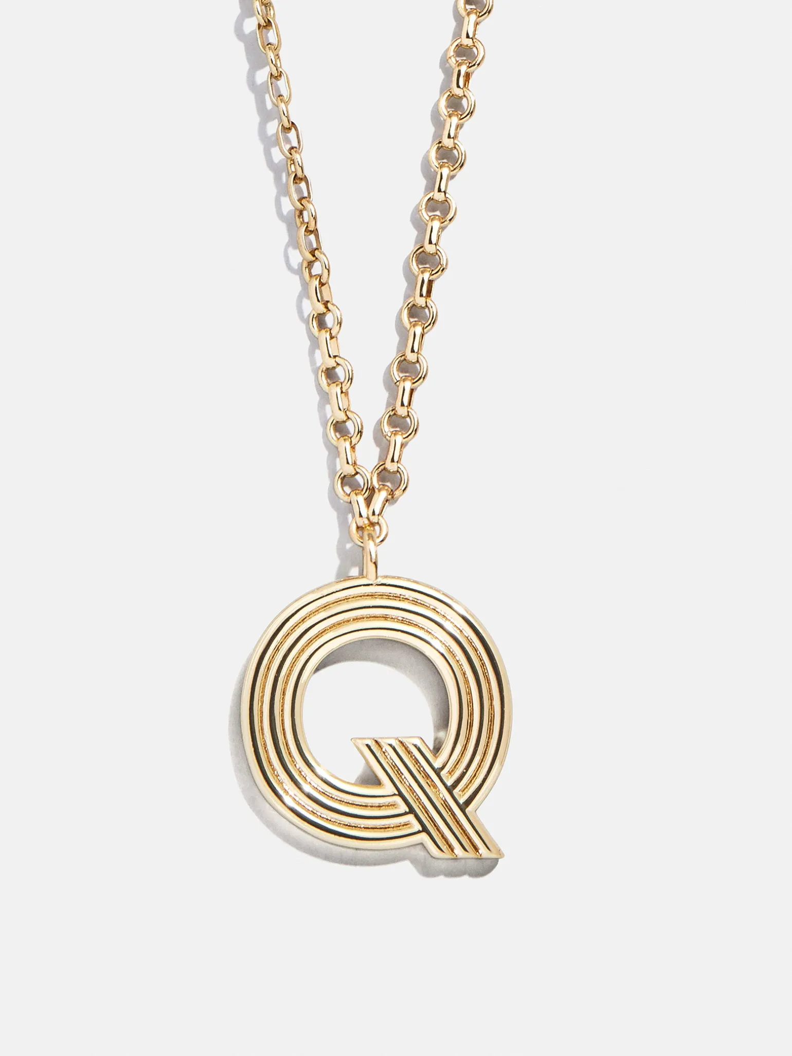 Retro Letter Initial Necklace - Gold
