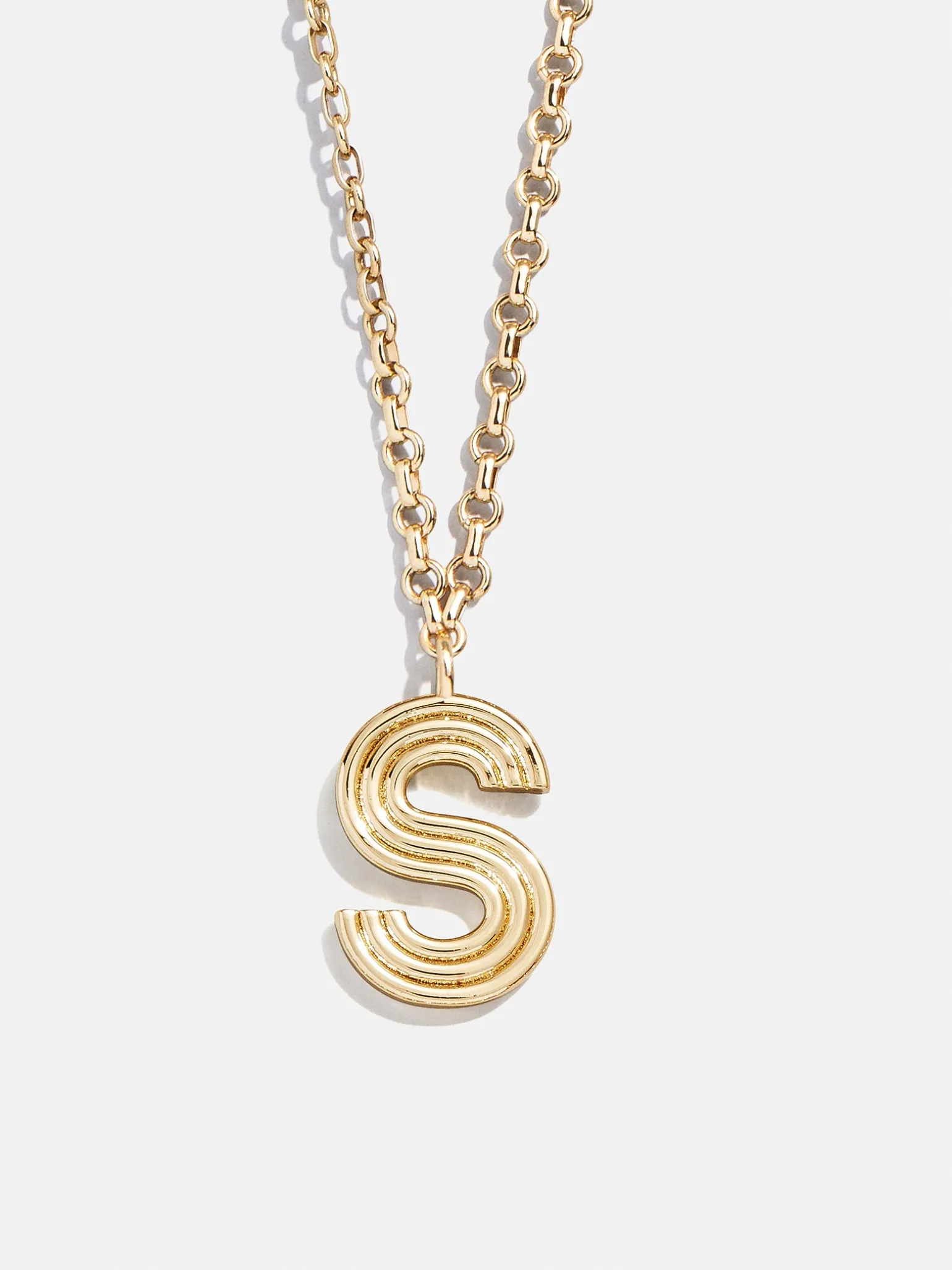 Retro Letter Initial Necklace - Gold