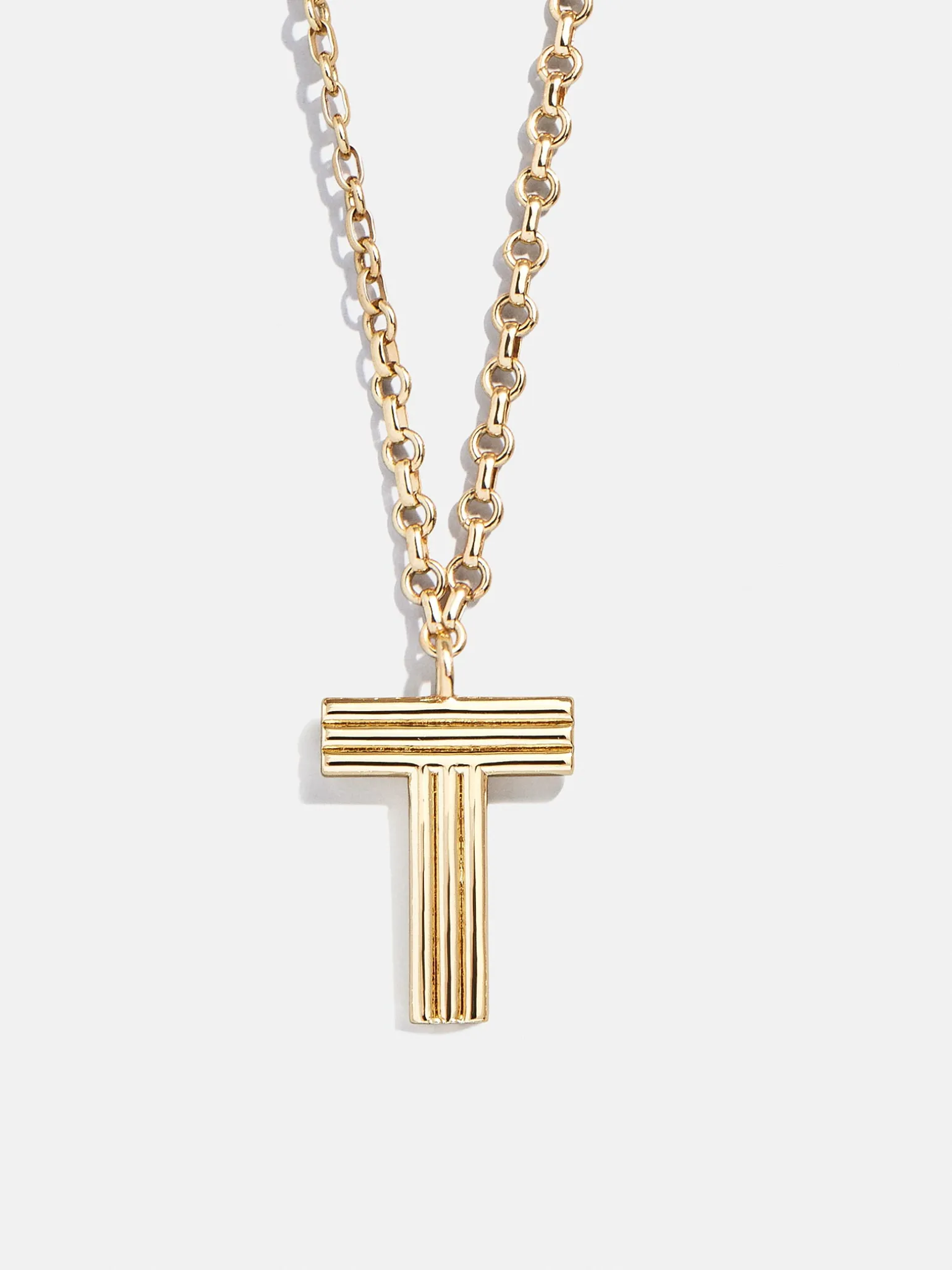Retro Letter Initial Necklace - Gold