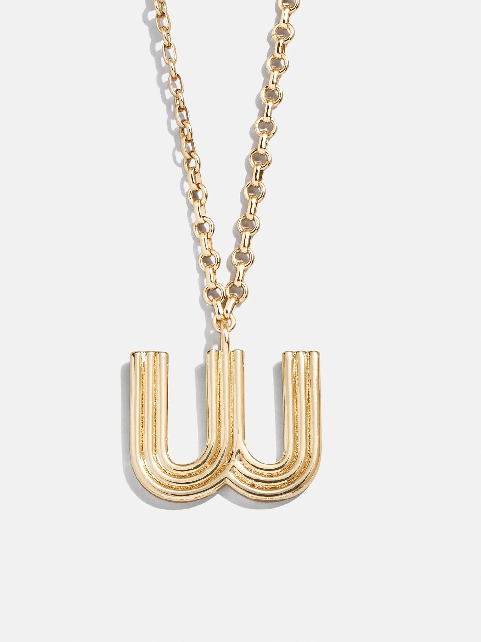 Retro Letter Initial Necklace - Gold