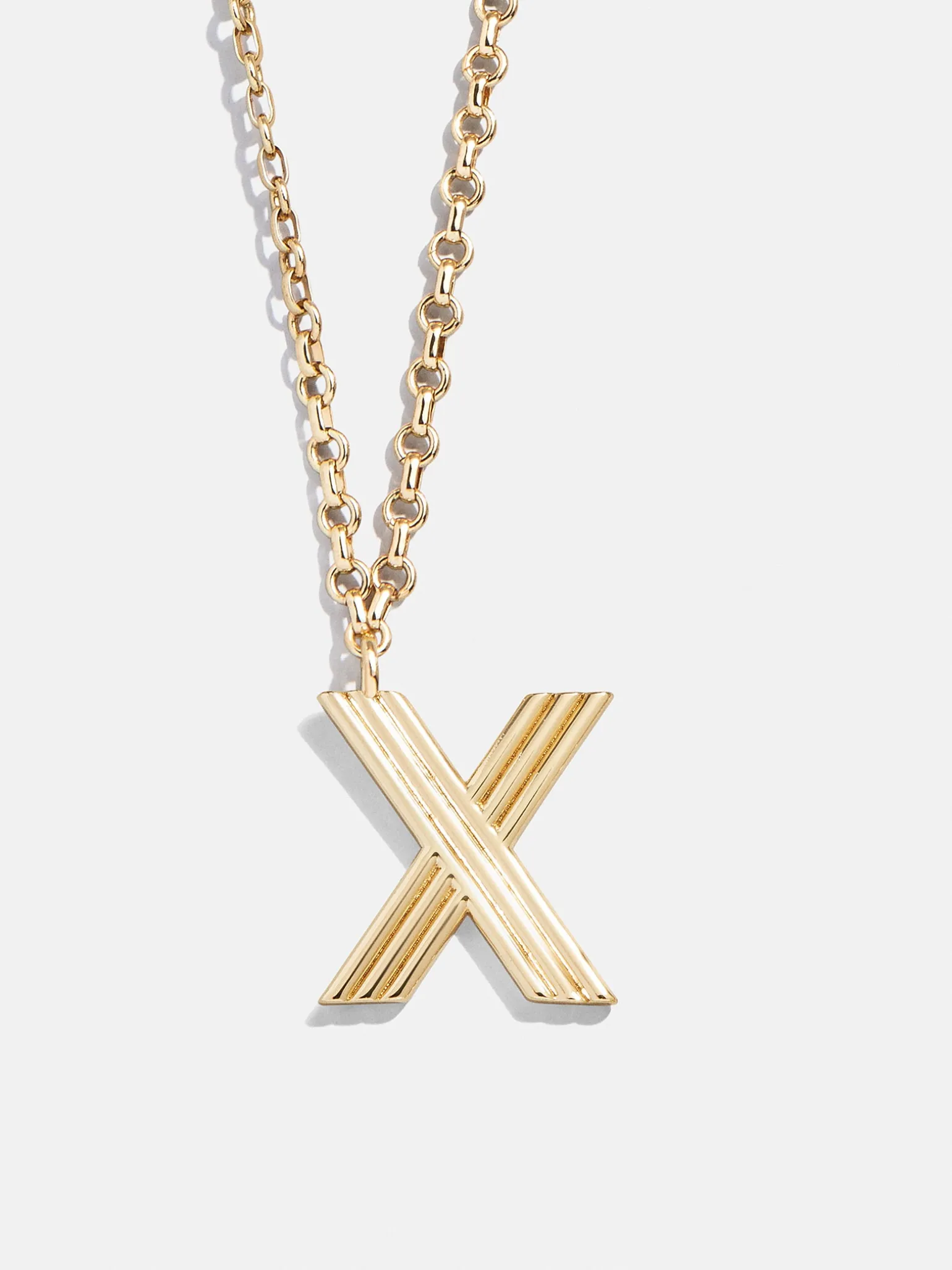Retro Letter Initial Necklace - Gold
