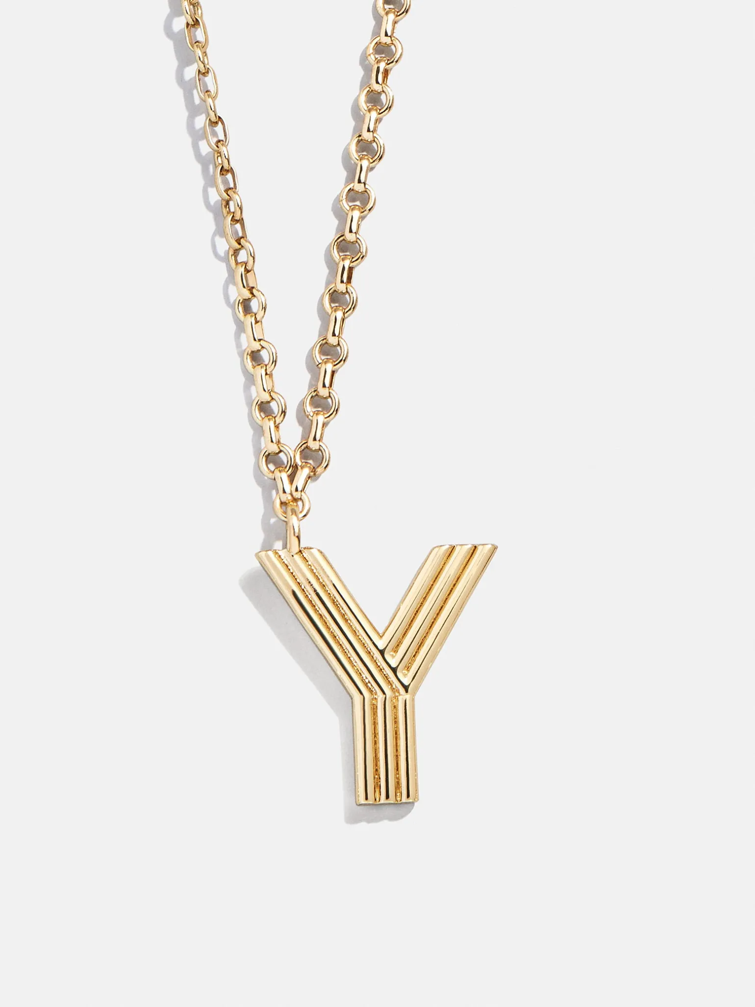 Retro Letter Initial Necklace - Gold