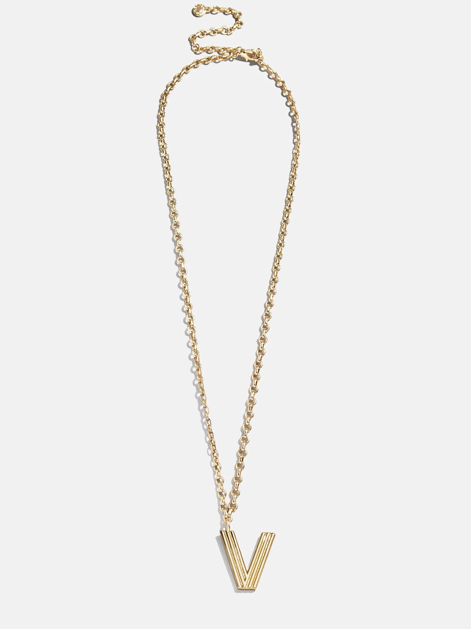 Retro Letter Initial Necklace - Gold