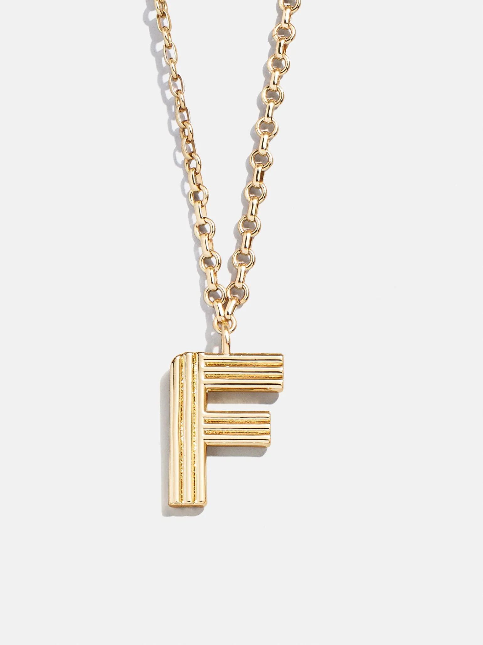 Retro Letter Initial Necklace - Gold