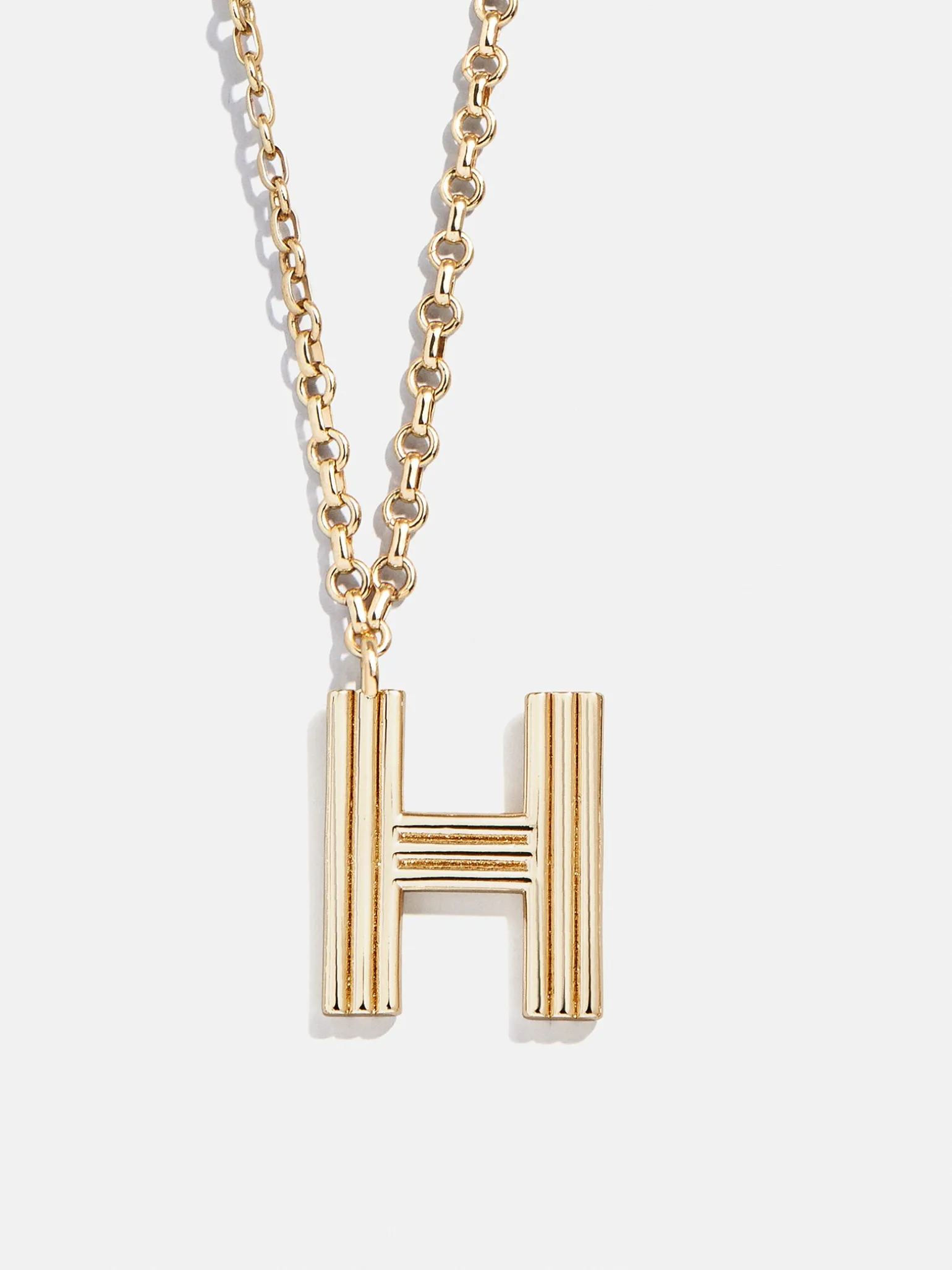 Retro Letter Initial Necklace - Gold