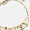 Retro Slider Custom Bracelet - Etched Gold