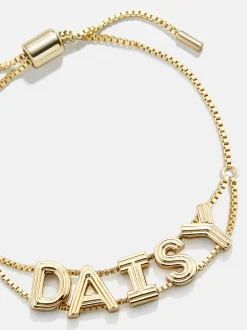 Retro Slider Custom Bracelet - Etched Gold