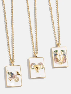 Reversible 18K Gold Vermeil Zodiac Pendant Necklace - Aries