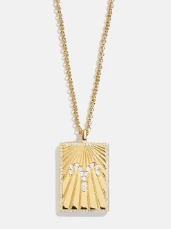 Reversible 18K Gold Vermeil Zodiac Pendant Necklace - Aries