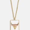 Reversible 18K Gold Vermeil Zodiac Pendant Necklace - Taurus