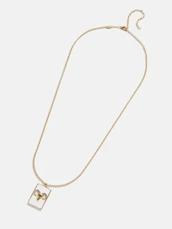 Reversible 18K Gold Vermeil Zodiac Pendant Necklace - Libra