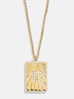 Reversible 18K Gold Vermeil Zodiac Pendant Necklace - Scorpio